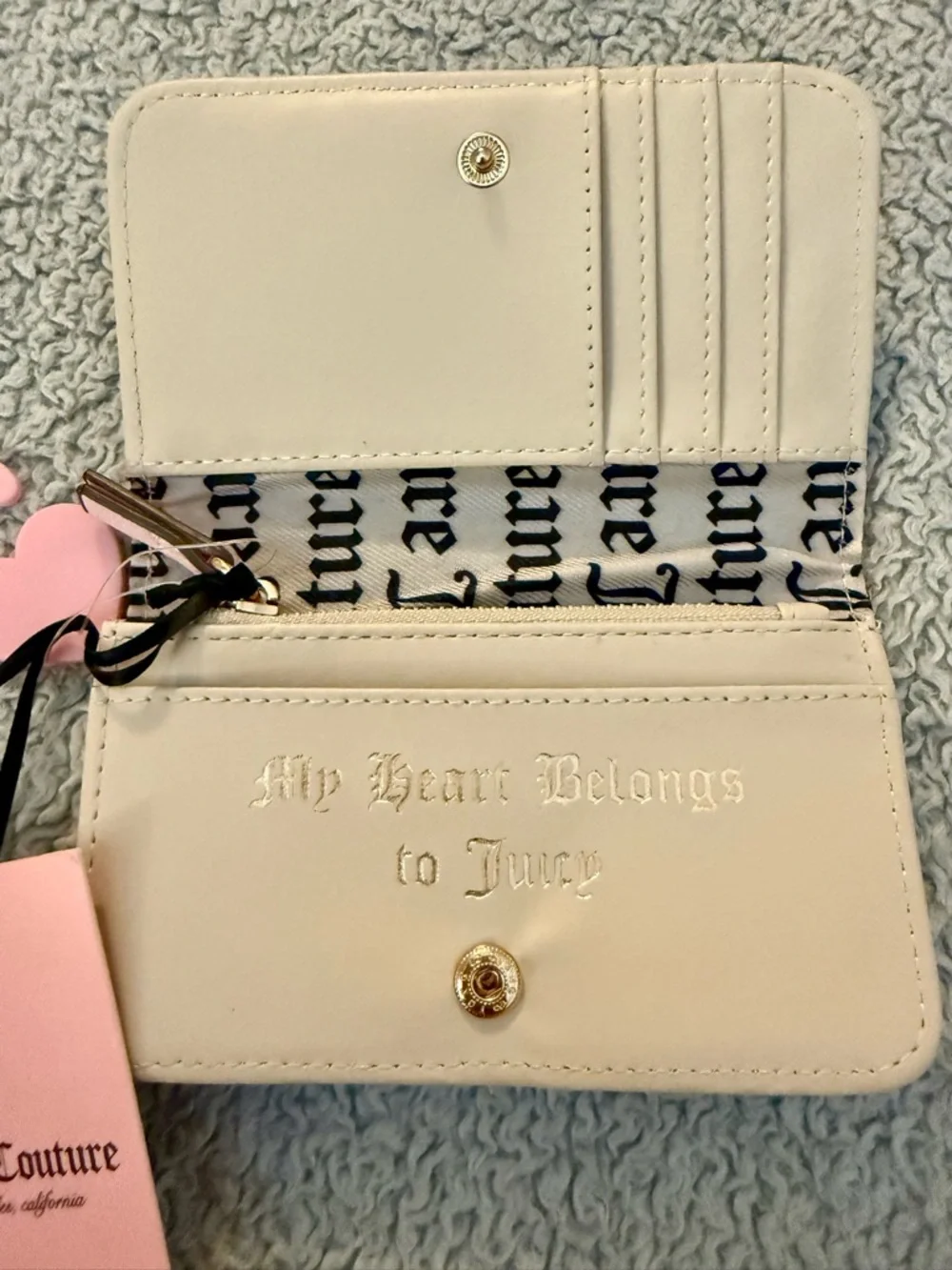 Juicy Couture Light Pink Crystal-Embellished Wallet - Picture 8 of 9